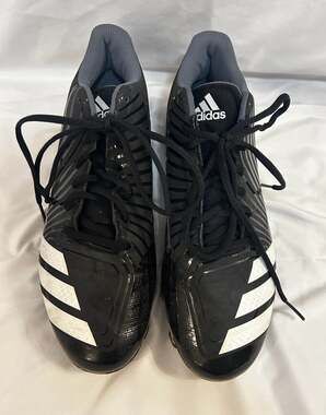 Adidas Icon MD Baseball Cleats Black/White (Art B39223) Size 10